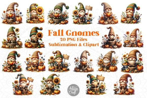 Download Fall Gnome Watercolor Clipart Bundle - Premium Resources