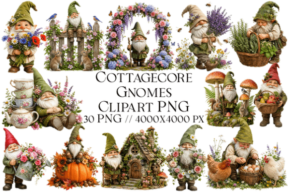 Download Cottagecore Gnomes Clipart PNG - Premium Resources