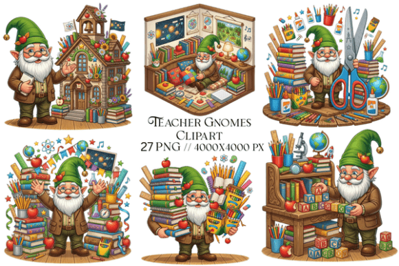 Download Teacher Gnomes Clipart - Premium Bundle