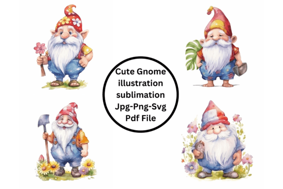 Download Cute Gnome Illustration Sublimation - Premium Bundle