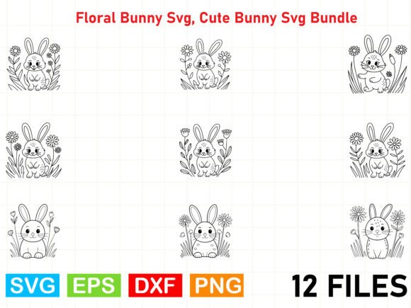 Download Floral Bunny Svg, Cute Bunny Svg Bundle - Cute bunny svg Collection