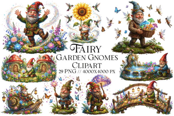 Download Fairy Garden Gnomes Clipart PNG - Premium Resources